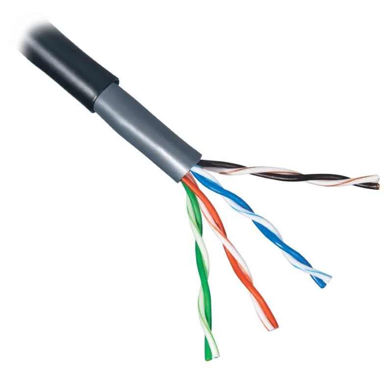 PLANET kabel UTP, drát, 4pár, Cat5e, PE+PVC venkovní dvouplášť, Planet Elite, Dca,metráž z 1km špulky