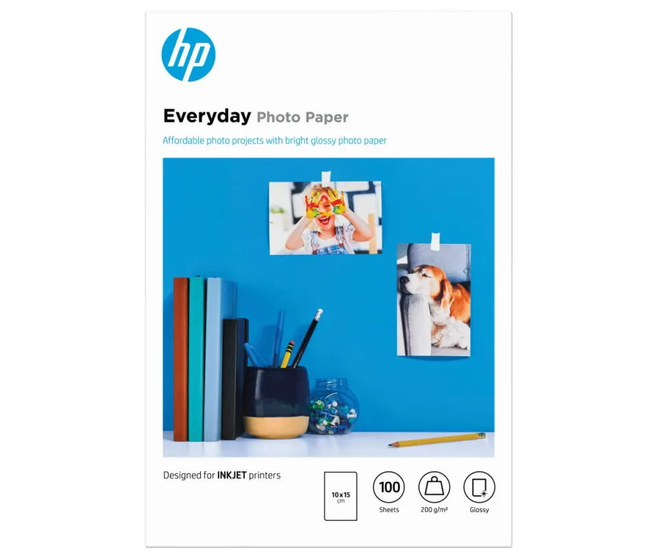HP (CR757A) Photo Paper Glossy Everyday 10x15cm, 100ks, 200 g/m2