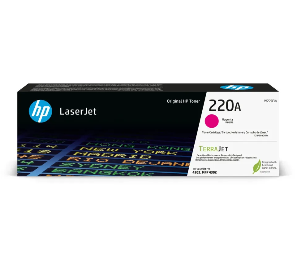 HP W2203A originální toner purpurový č.220A malý cca 1800 str. (magenta, pro HP CLJ Pro 4202, 4302)