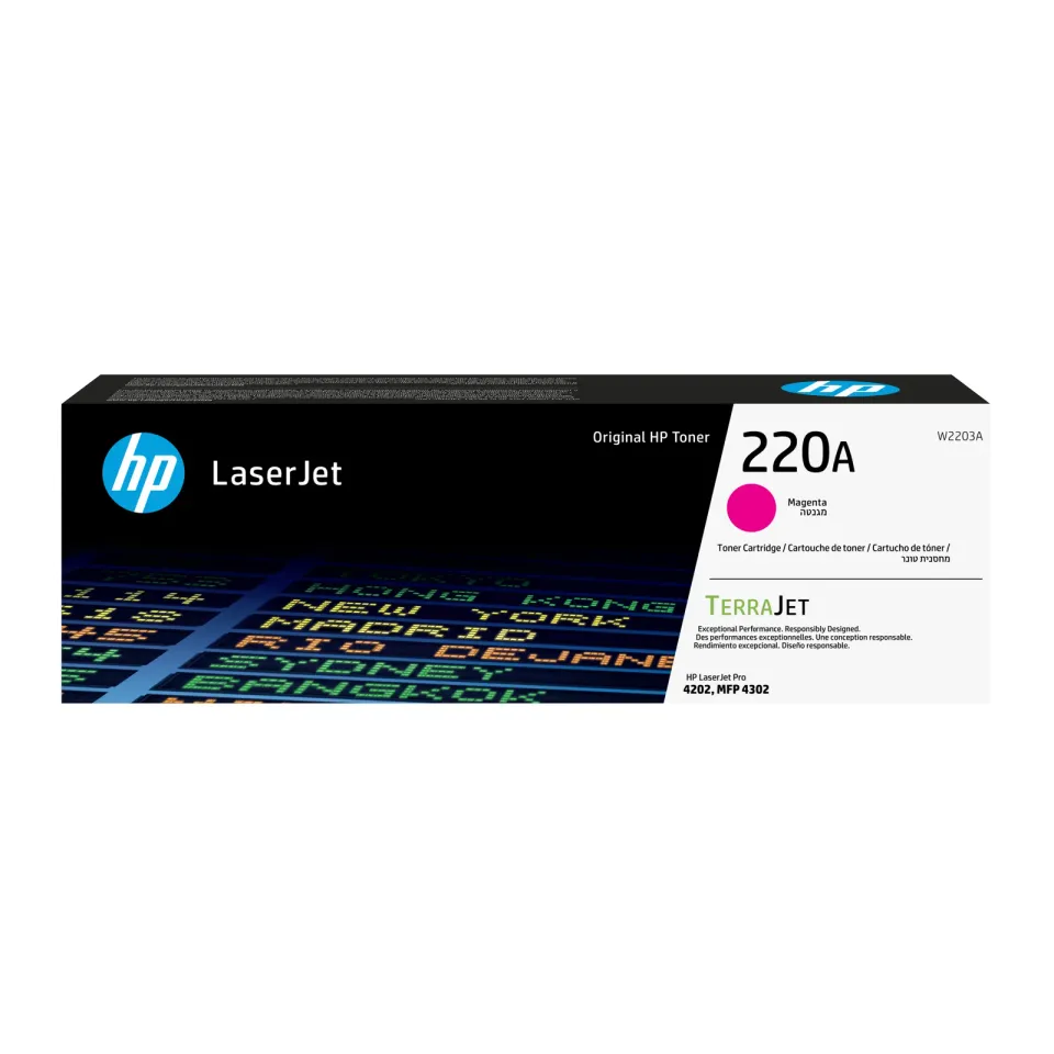 HP W2203A originální toner purpurový č.220A malý cca 1800 str. (magenta, pro HP CLJ Pro 4202, 4302)