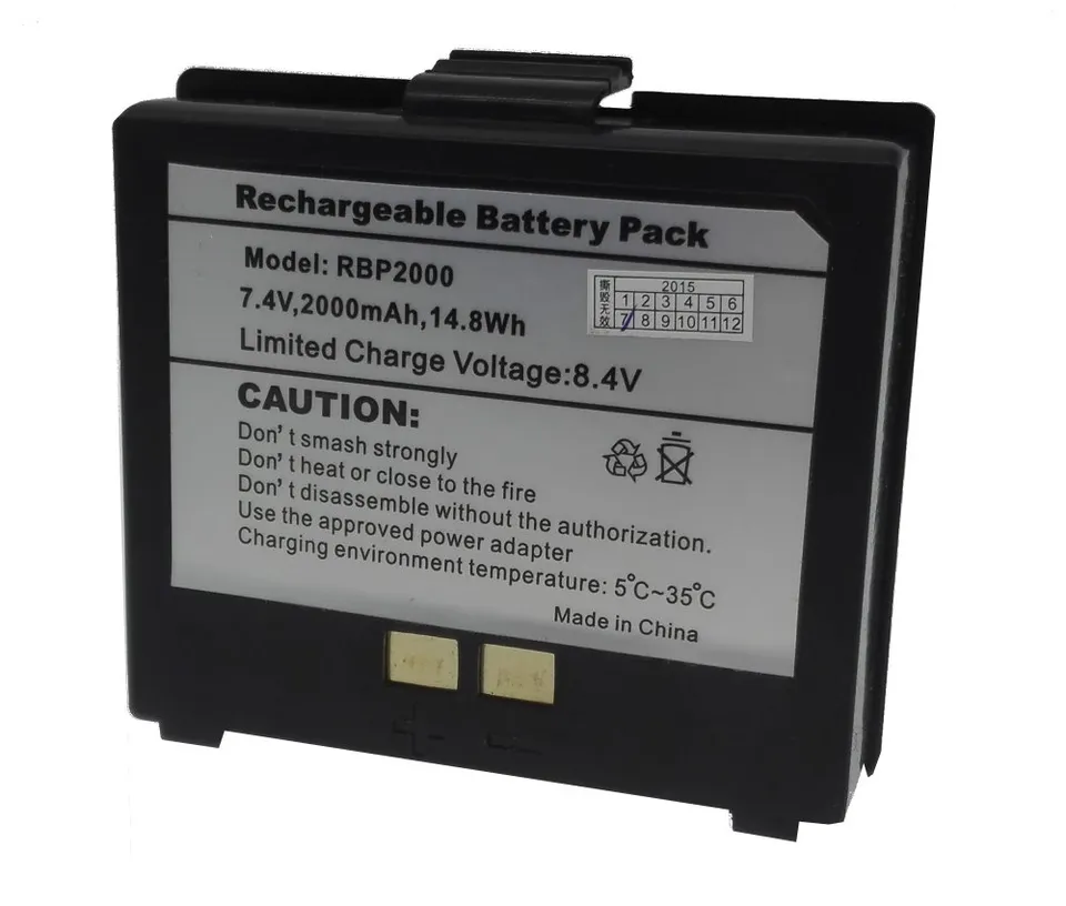 Cashino náhradní Li-ion baterie 2000mAh k přenosným pokladním tiskárnám PTP-II a PTP-III