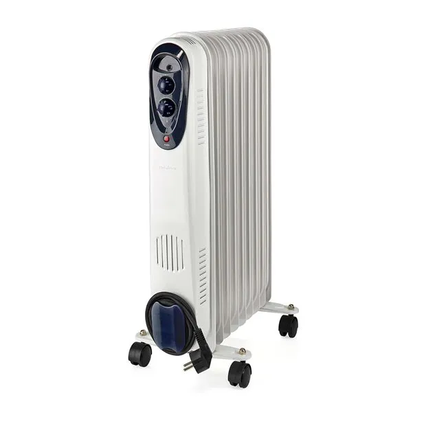 Nedis HTOI30WT9 - Přenosný Olejový Radiátor | 800 / 1200 / 2000 W | 9 žeber | 3