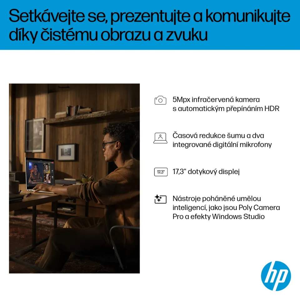 NTB HP OmniBook 7 NG AI PC 17-dc0002nc, Ultra 7-258V, Touch/17.3 FHD, 32GB LPDDR5X,2TB SSD,RTX 4050,Win11 Pro,2Y On-Site