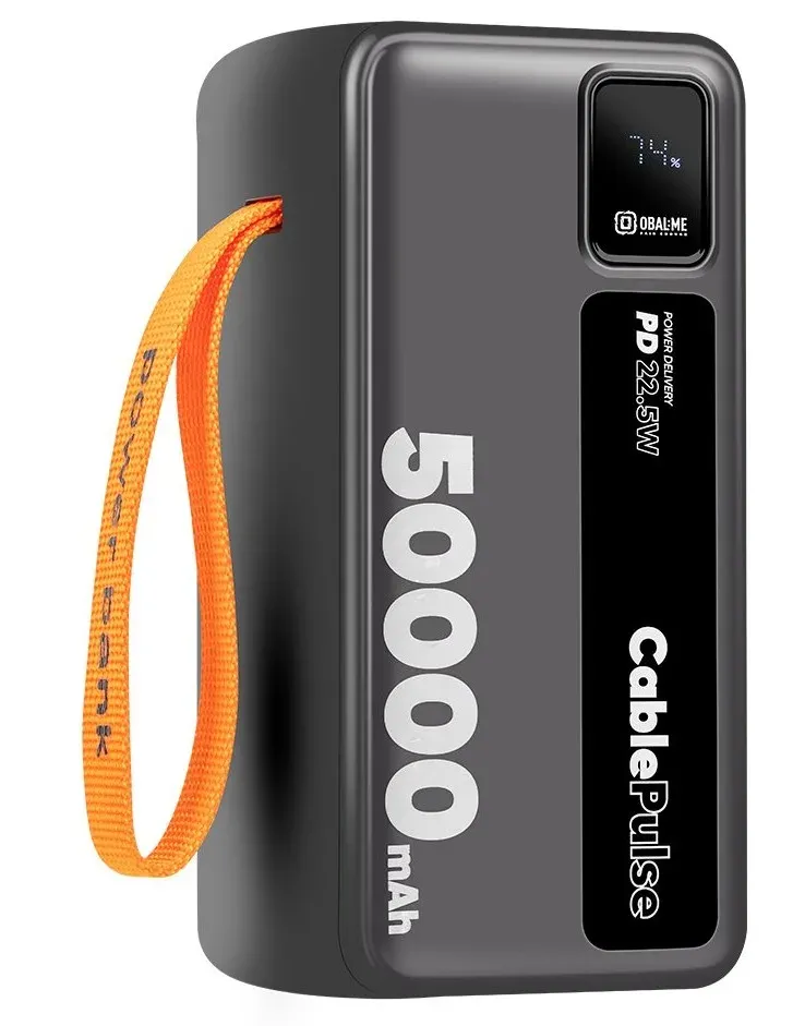 OBAL:ME CablePulse Powerbanka 50000mAh 22,5W Black