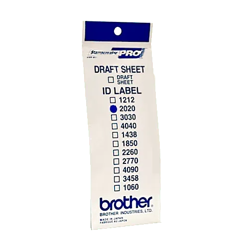 Brother ID-2020, štítek razítka s průhlednou krytkou, 12ks (20x20 mm)