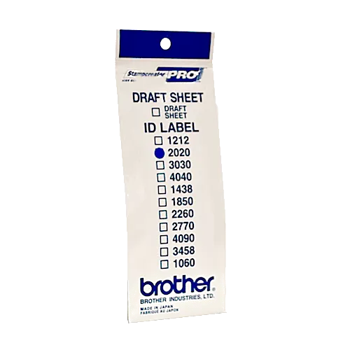 Brother ID-2020, štítek razítka s průhlednou krytkou, 12ks (20x20 mm)