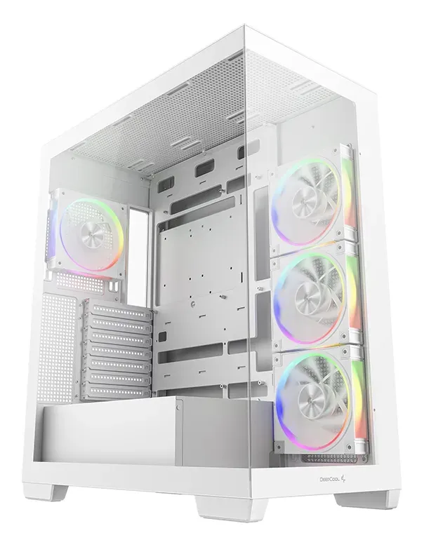 DEEPCOOL Case CG580 4F V2 WH, ATX, Průhledná bočnice, 4x120mm ARGB, bílá