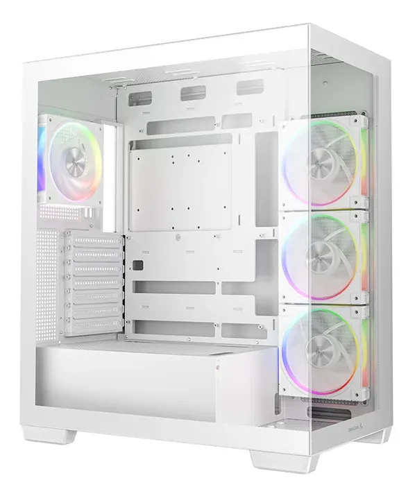 DEEPCOOL Case CG580 4F V2 WH, ATX, Průhledná bočnice, 4x120mm ARGB, bílá