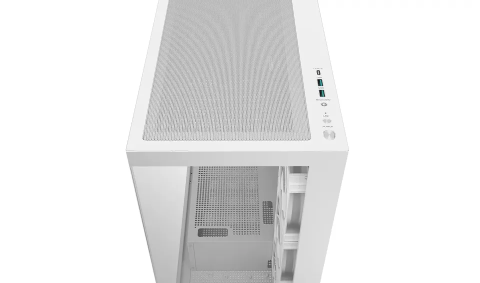 DEEPCOOL Case CG580 4F V2 WH, ATX, Průhledná bočnice, 4x120mm ARGB, bílá
