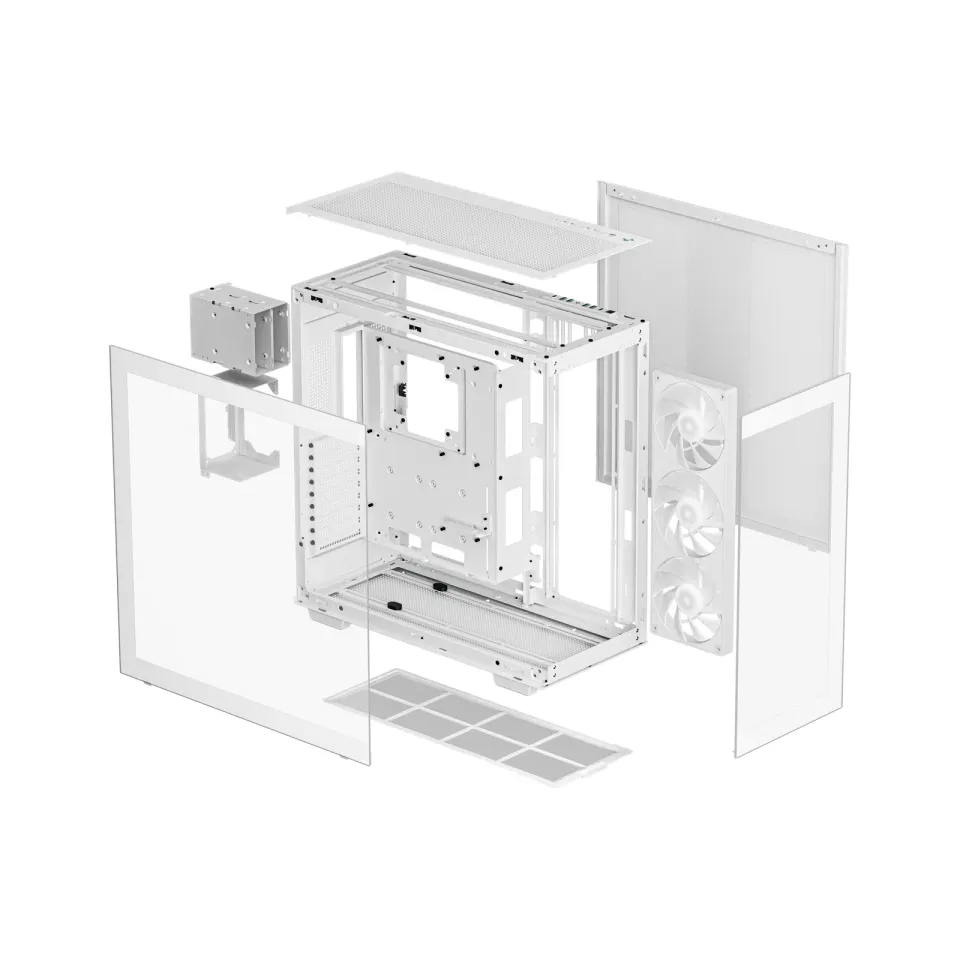 DEEPCOOL skříň CH780 / ATX / 420 mm fan ARGB / 4xUSB 3.0 / USB-C / prosklená / bílá