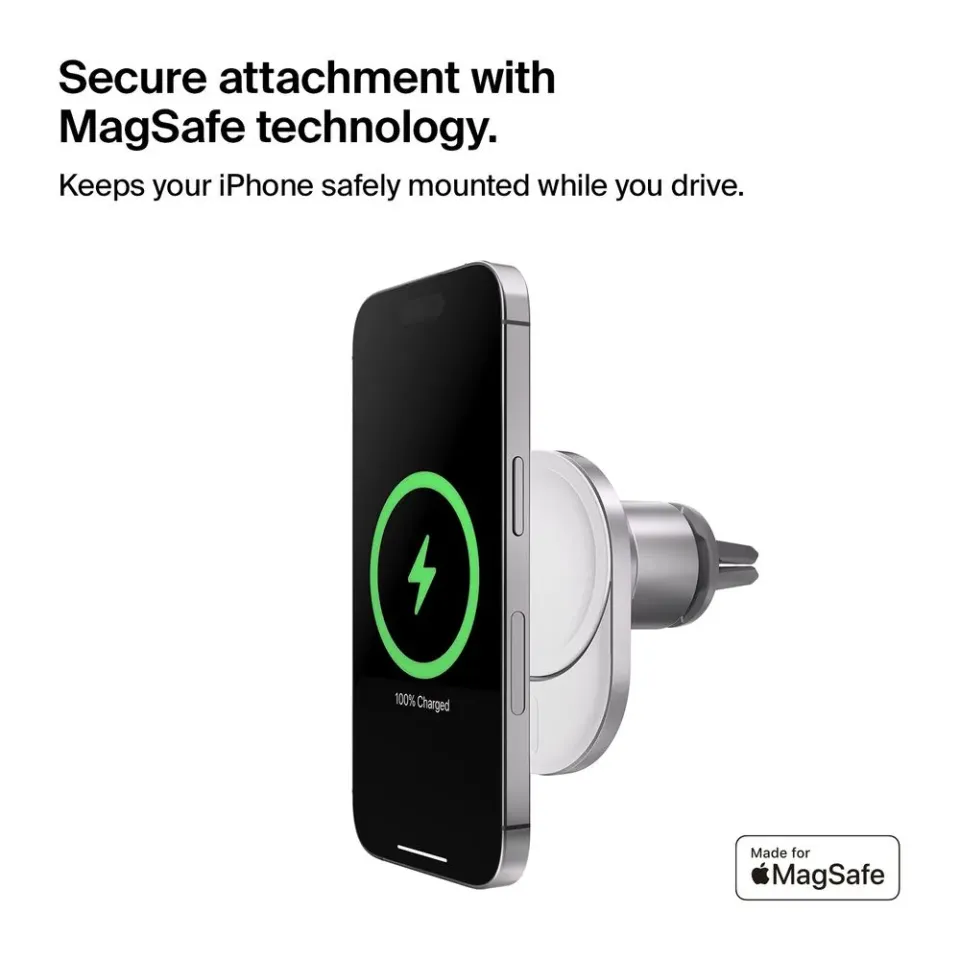 Belkin BOOST CHARGE Qi2 Magnetický držák s nabíjením do auta, 15W, bez adaptéru,