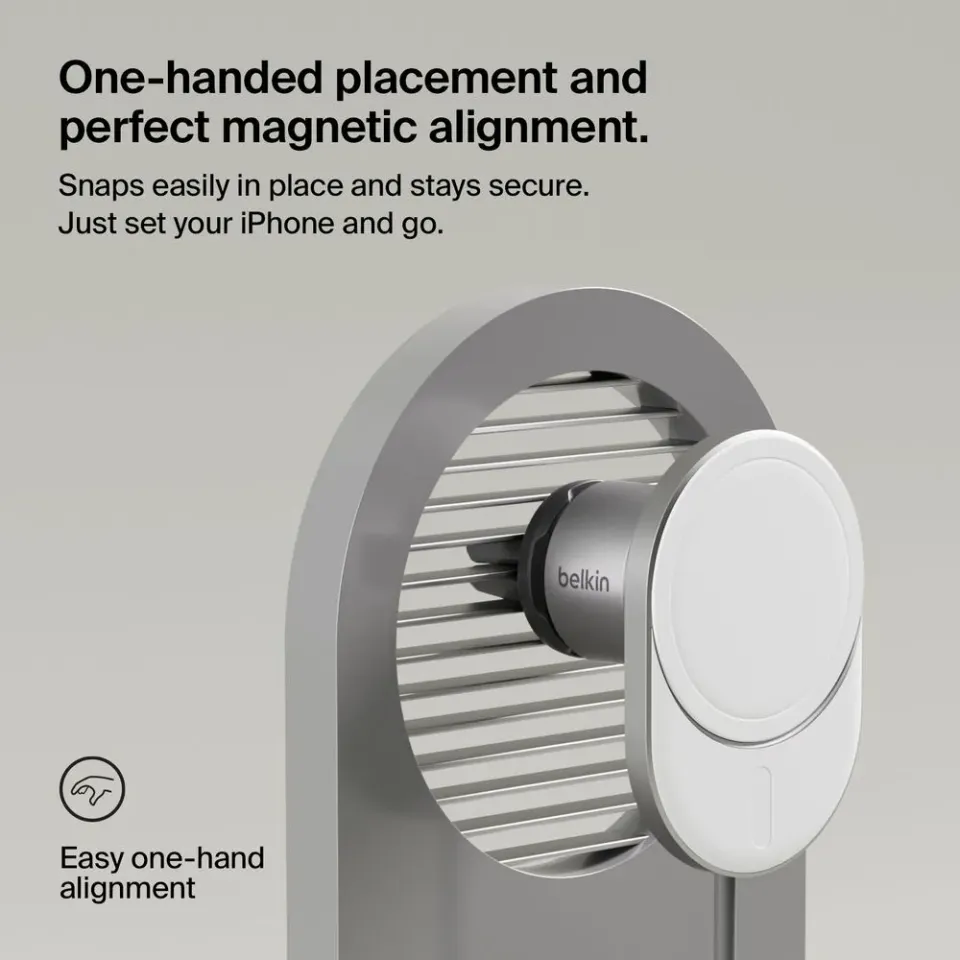 Belkin BOOST CHARGE Qi2 Magnetický držák s nabíjením do auta, 15W, bez adaptéru,