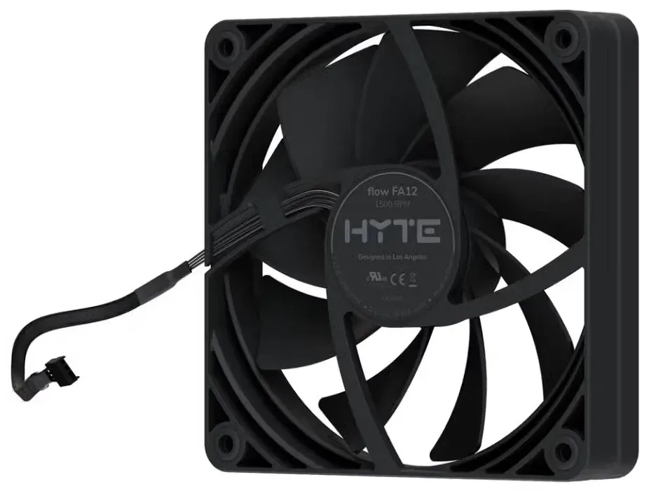 HYTE ventilátor 120mm PWM / barva Pitch Black / 1500rpm / 72CFM / ABS / 4-pin / sada 4x ventilátor