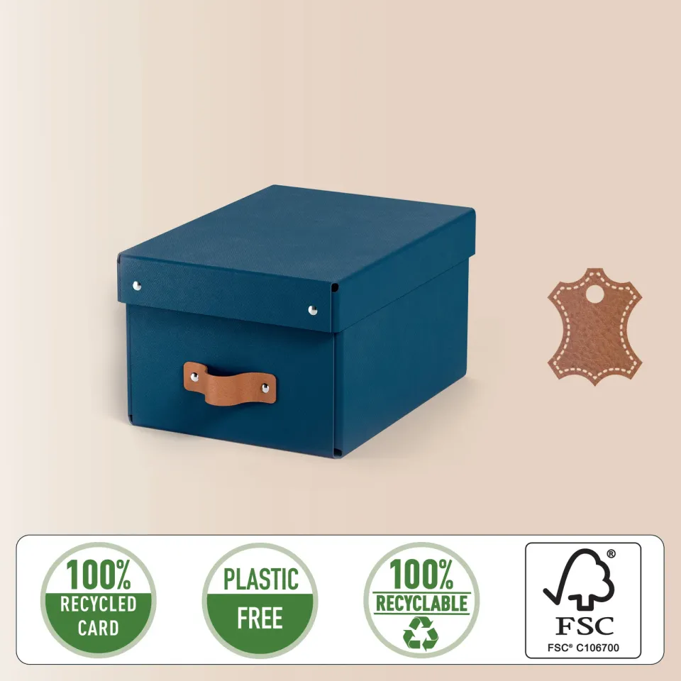 LEITZ úložný box, karton, velikost S, 2 ks námořnická modrá