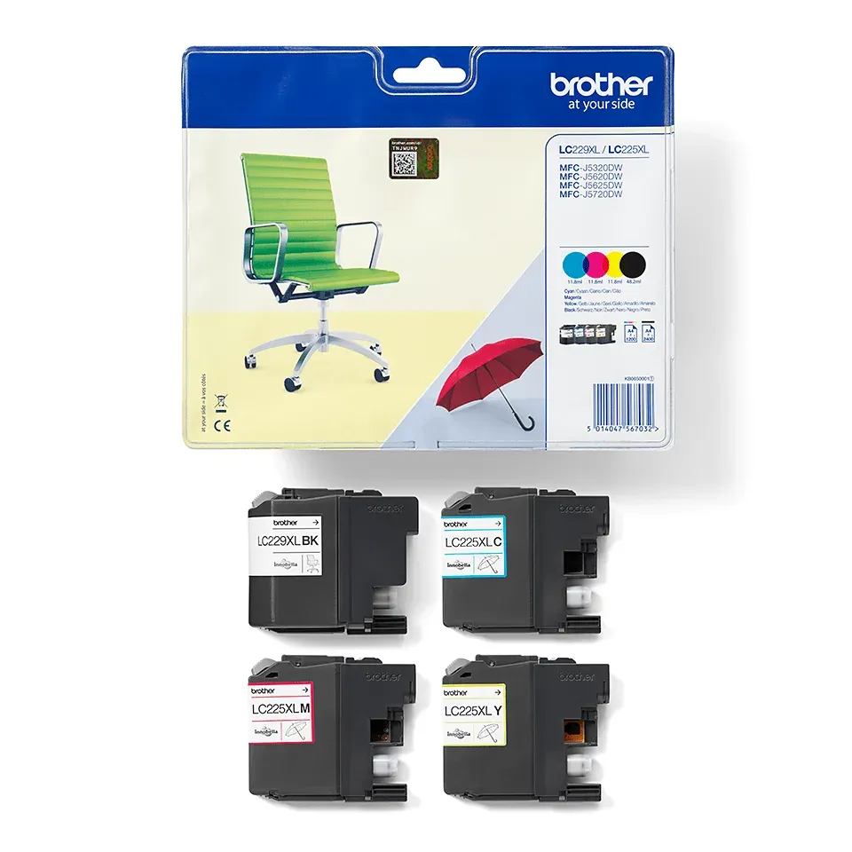 Brother LC-229VALBP (inkoust multipack - černá + tři barvy) - pouze MFC-J5xxxDW