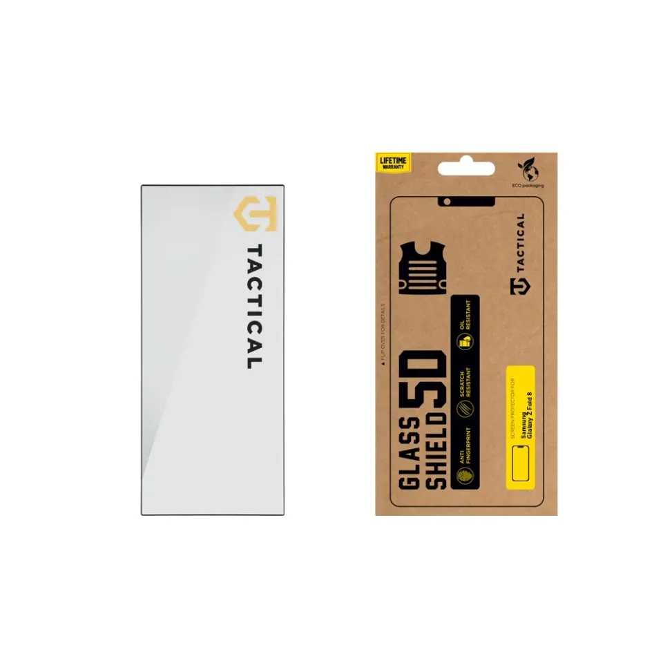 Tactical Glass Shield 5D sklo pro Samsung Galaxy Z Fold 8 Ultra Black (Vnější)