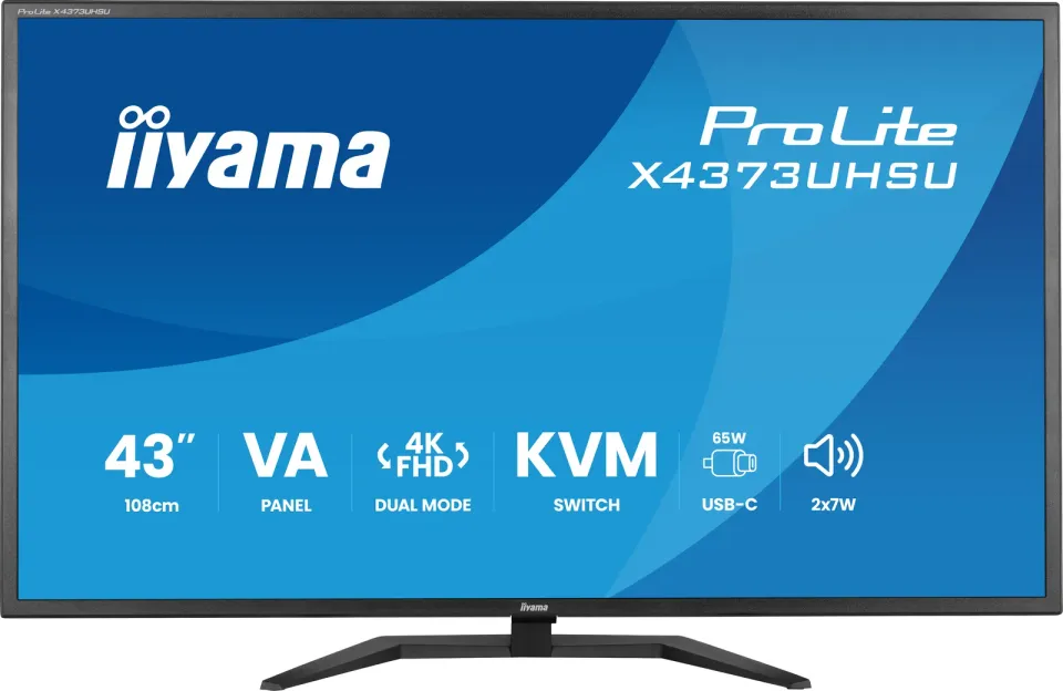 iiyama ProLite/X4373UHSU-B2/42,5"/VA/4K UHD/60Hz/3ms/Černá/3R