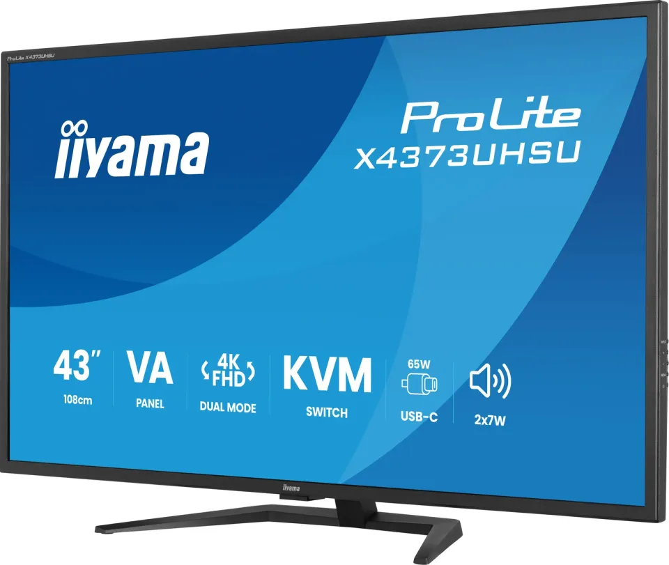 iiyama ProLite/X4373UHSU-B2/42,5"/VA/4K UHD/60Hz/3ms/Černá/3R