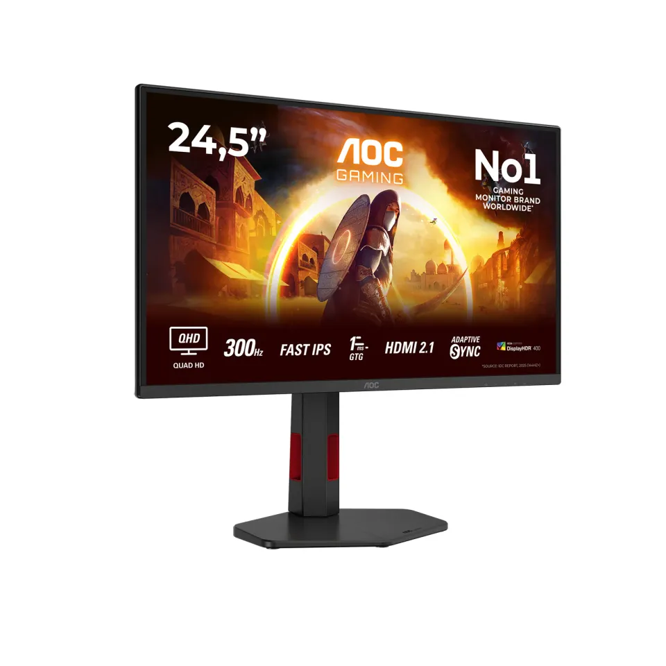 AOC Gaming/Q25G4SR/24,5"/IPS/QHD/300Hz/0,3ms/Černá/3R