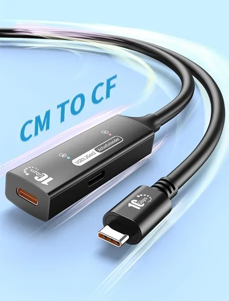 PremiumCord USB-C 3.2 Gen 2 repeater a prodlužovací kabel Male-Female, 10Gbps Al