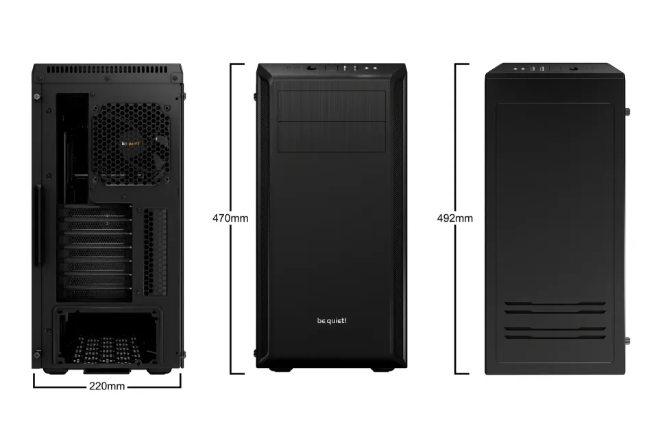 Be quiet! skříň PURE BASE 600 Window / MidT / průhledná bočnice / bez zdroje / 2xUSB 3.0 / černá