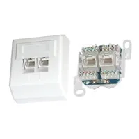 Zásuvka Profi UTP 2x RJ45 Cat5E, krone, na omítku
