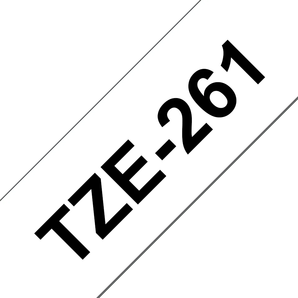 Brother - TZe-261, bílá / černá (36mm, lamin.)
