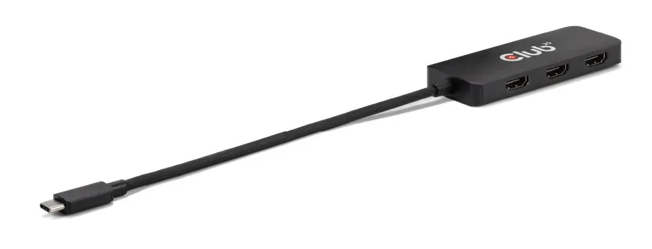 Club3D hub MST USB-C na 3xHDMI, Single: 8K30Hz, Triple: 4K60Hz
