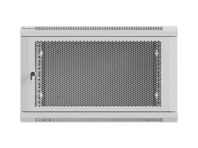 LANBERG NÁSTĚNNÁ INSTALAČNÍ SKŘÍŇ 19" 6U 600X600 ŠEDÉ PERFOROVANÉ DVEŘE (PLOCHÉ BALENÍ)