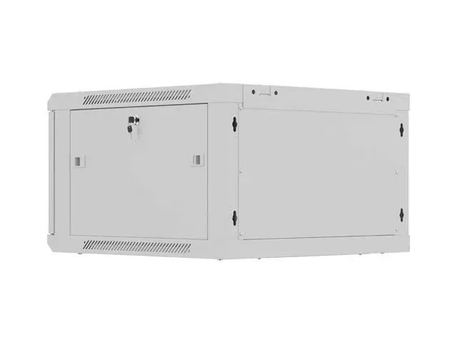 LANBERG NÁSTĚNNÁ INSTALAČNÍ SKŘÍŇ 19" 6U 600X600 ŠEDÉ PERFOROVANÉ DVEŘE (PLOCHÉ BALENÍ)
