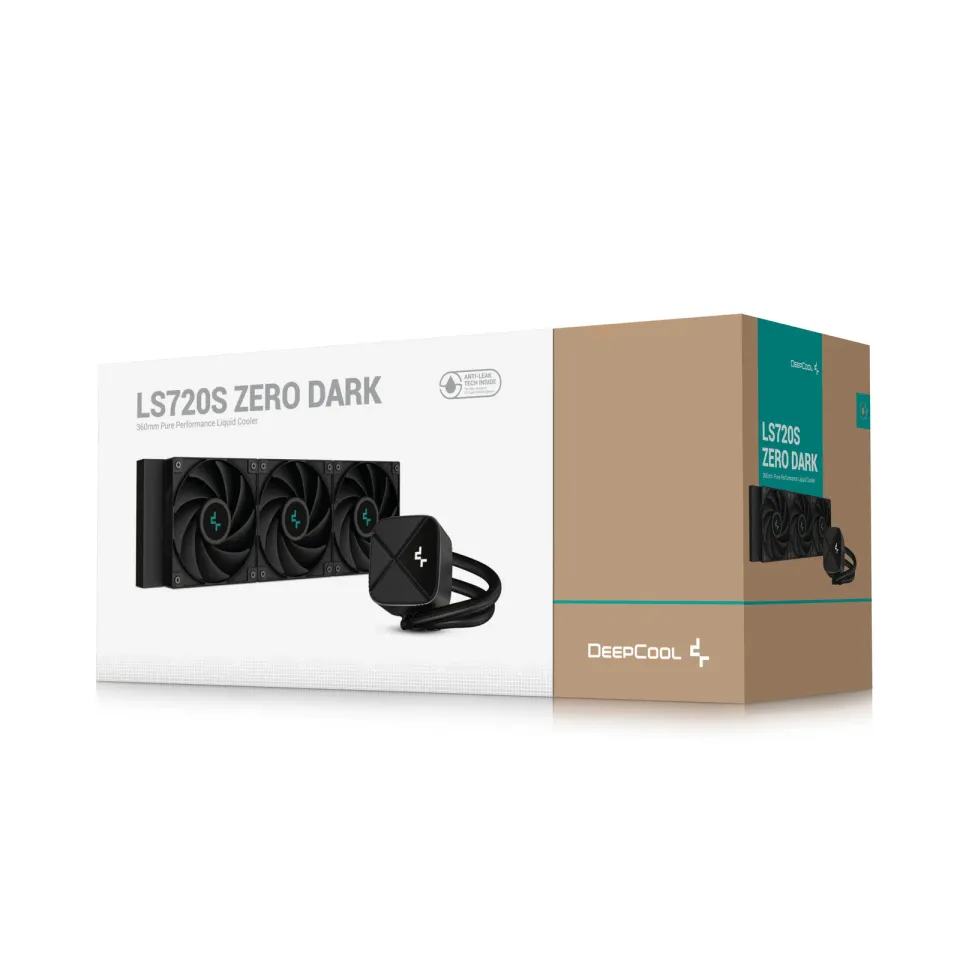DEEPCOOL vodní chladič LS720S Zero Dark / 3x120 mm fan / Intel i AMD / komplet černý