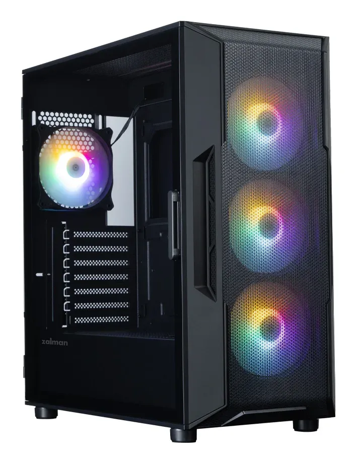 Zalman skříň i3 Neo V2 Black / ATX / 4x 120mm RGB Fan / 2x USB 3.0 / černá