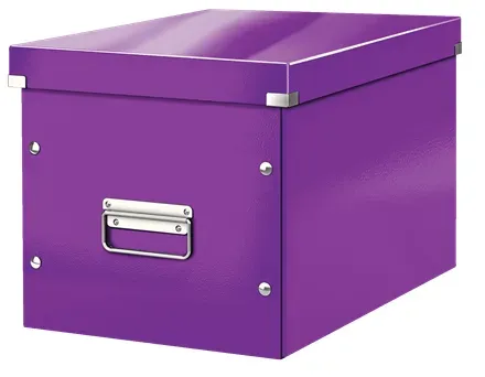 LEITZ Čtvercová krabice Click&Store, velikost L (A4), purpurová