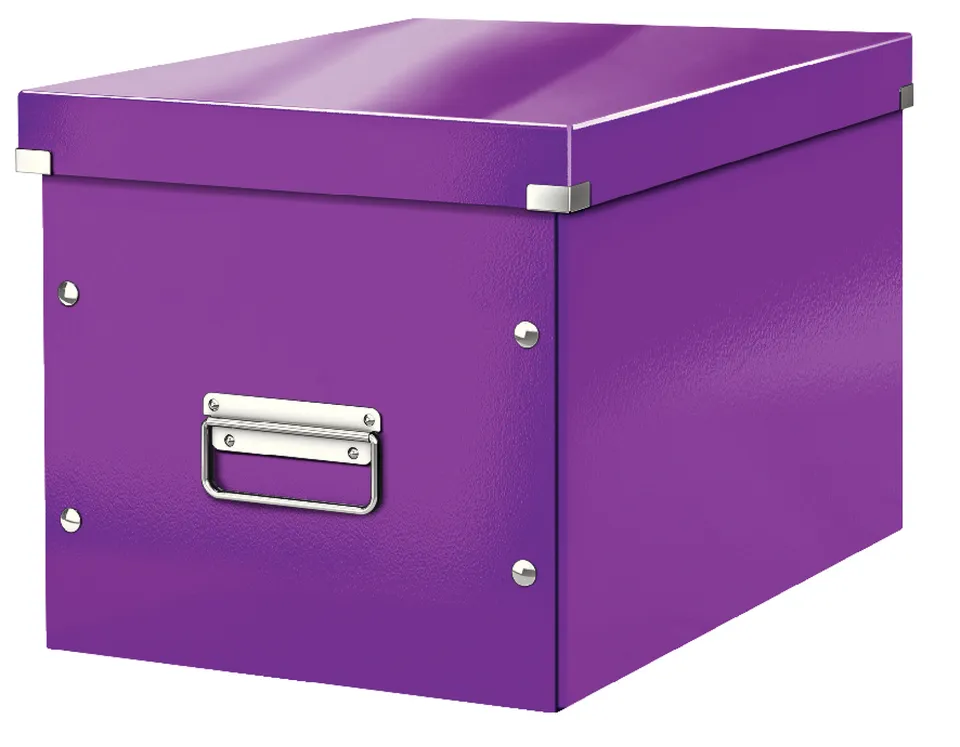 LEITZ Čtvercová krabice Click&Store, velikost L (A4), purpurová