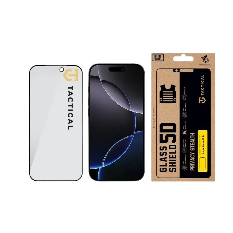 Tactical Glass Shield 5D sklo pro Apple iPhone 17 Pro Max /18 Pro Max Black