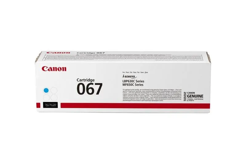 Canon TONER 067 azurová pro i-SENSYS LBP631Cw, LBP633Cdwa, MF651Cw, MF655Cdw, MF657Cdw (1250 str.)