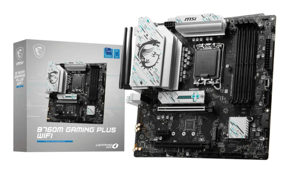 MSI MB Sc LGA1700 B760M GAMING PLUS WIFI, Intel B760, 4xDDR5, 2xDP, 2x HDMI, mATX