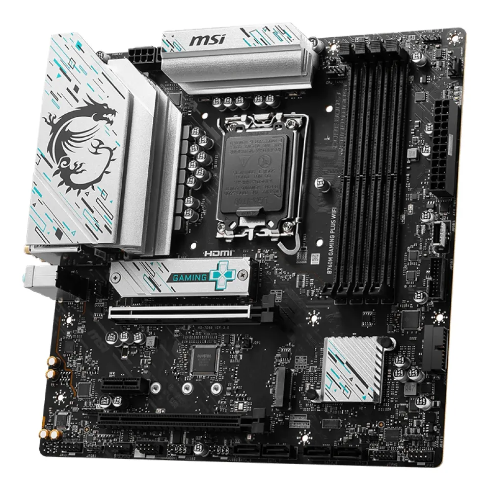MSI MB Sc LGA1700 B760M GAMING PLUS WIFI, Intel B760, 4xDDR5, 2xDP, 2x HDMI, mATX
