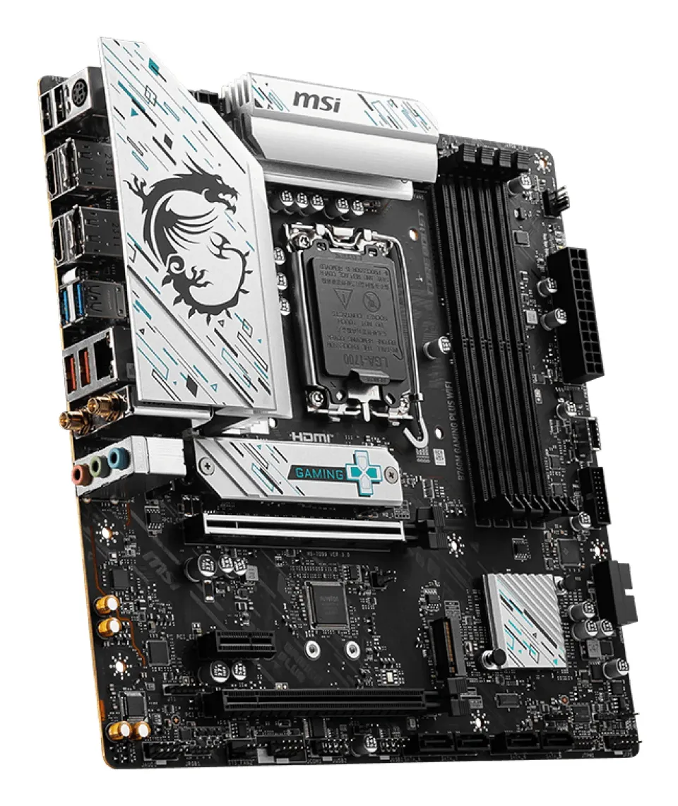 MSI MB Sc LGA1700 B760M GAMING PLUS WIFI, Intel B760, 4xDDR5, 2xDP, 2x HDMI, mATX
