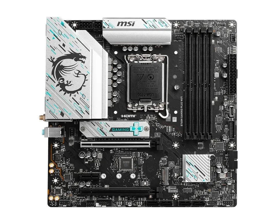 MSI MB Sc LGA1700 B760M GAMING PLUS WIFI, Intel B760, 4xDDR5, 2xDP, 2x HDMI, mATX
