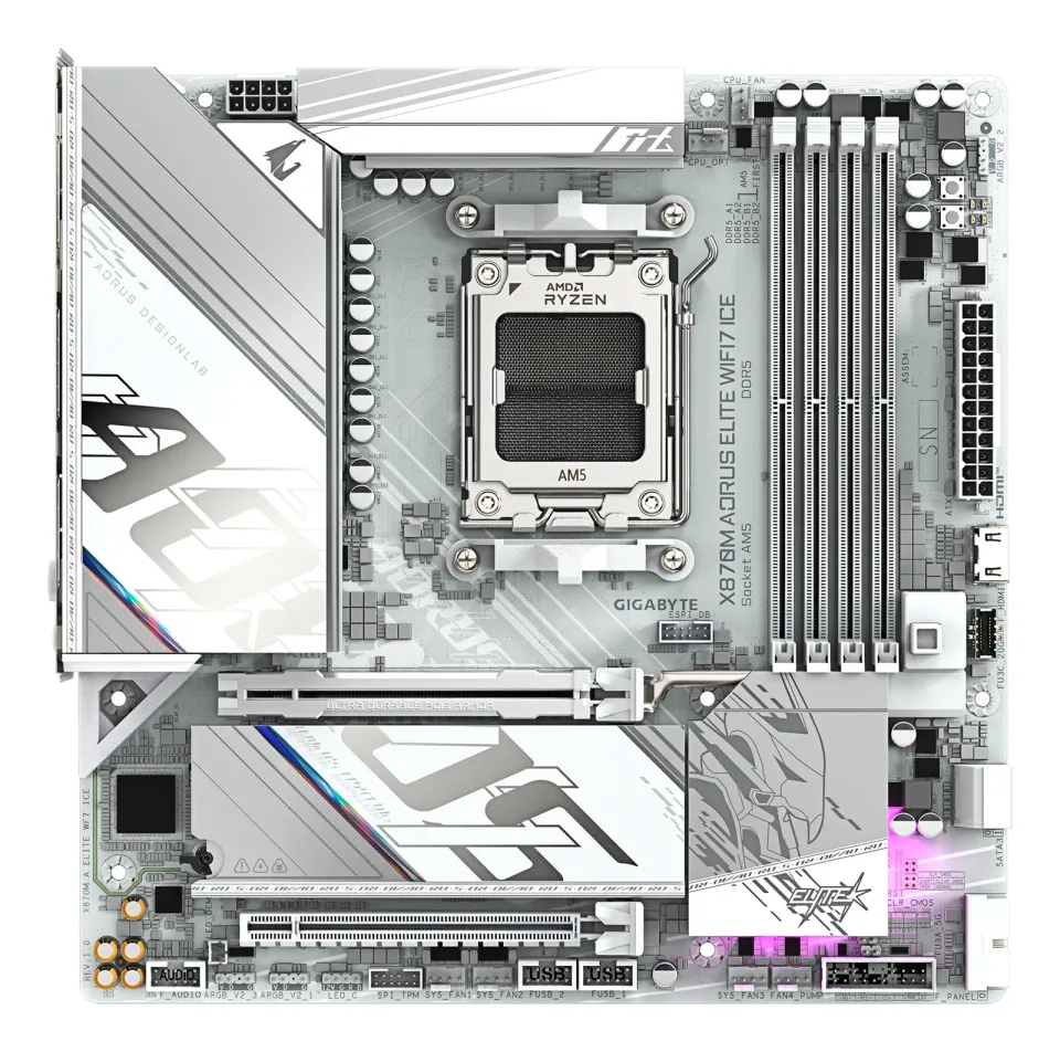 GIGABYTE X870M AORUS ELITE WIFI7 ICE/AM5/mATX
