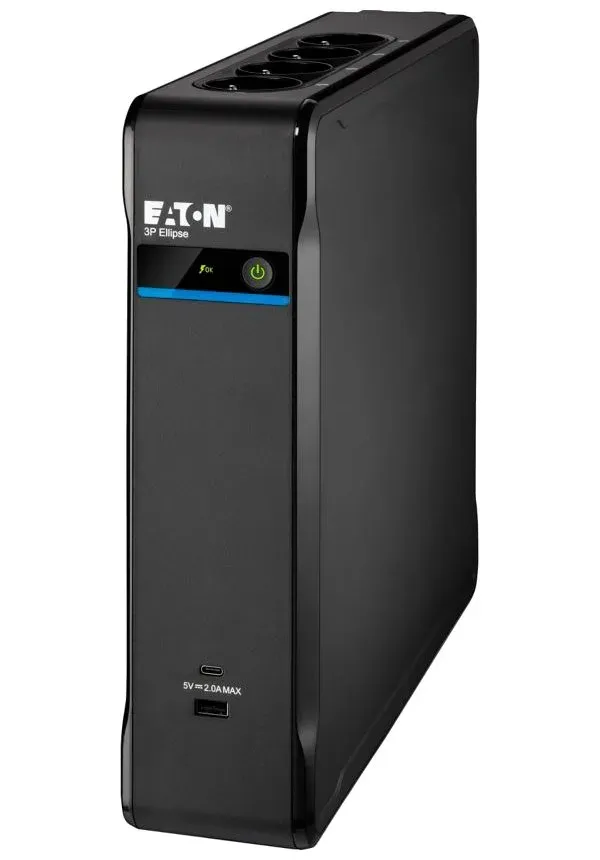 Eaton 3P Ellipse UPS USB FR, 1700VA, 1040W, Vstup: C14, Výstupy: (4) Typ E, (4) Pouze přepěťová ochrana Typ E, USB nab