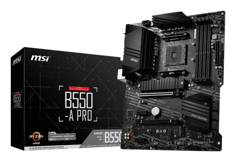 MSI B550-A PRO, AM4, AMD B550, 4x DDR4, ATX
