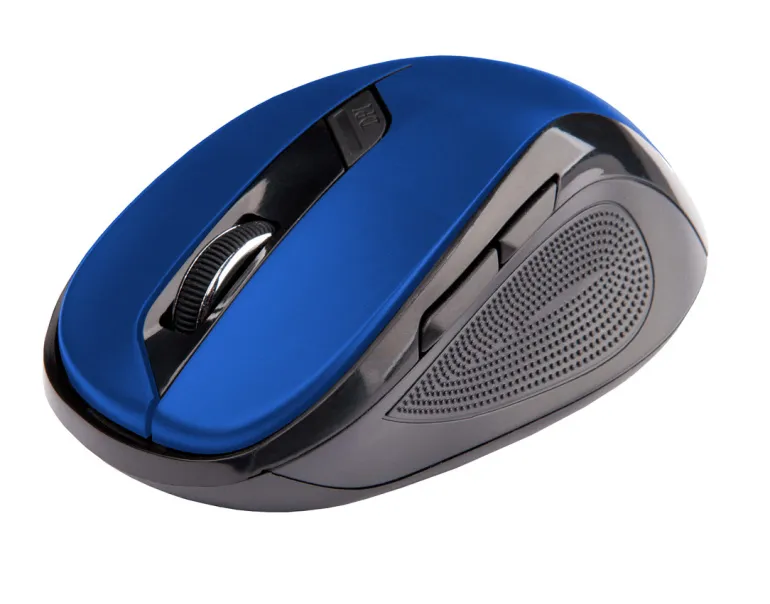 C-TECH myš WLM-02, černo-modrá, bezdrátová, 1600DPI, 6 tlačítek, USB nano receiv