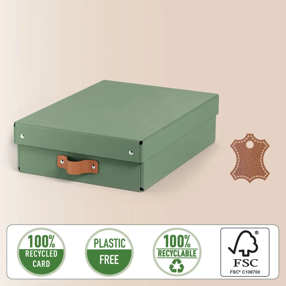 LEITZ úložný box, karton, velikost M nízký, 2 ks zelený