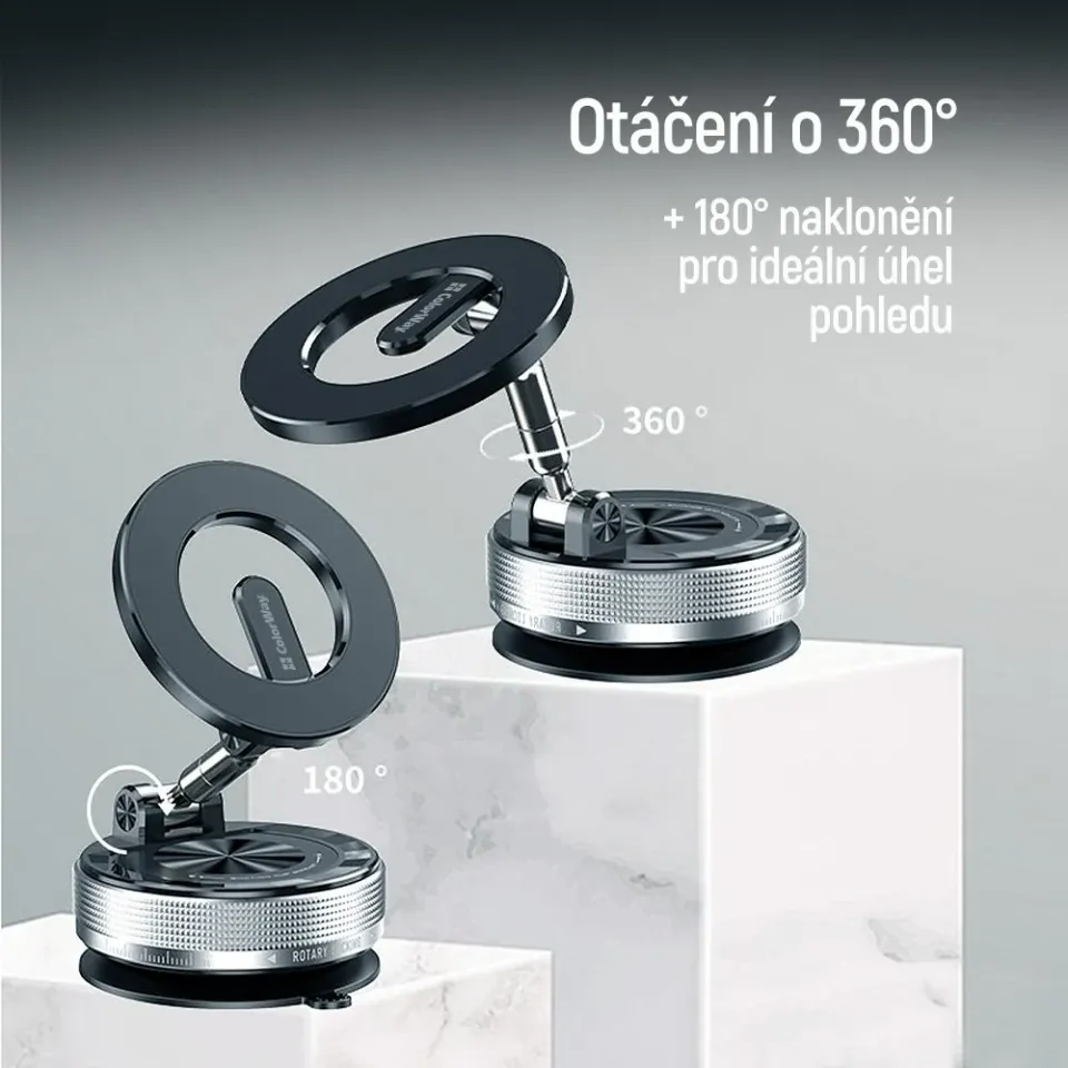 COLORWAY magnetický držák do auta s MagSafe 360° na mobilní telefon