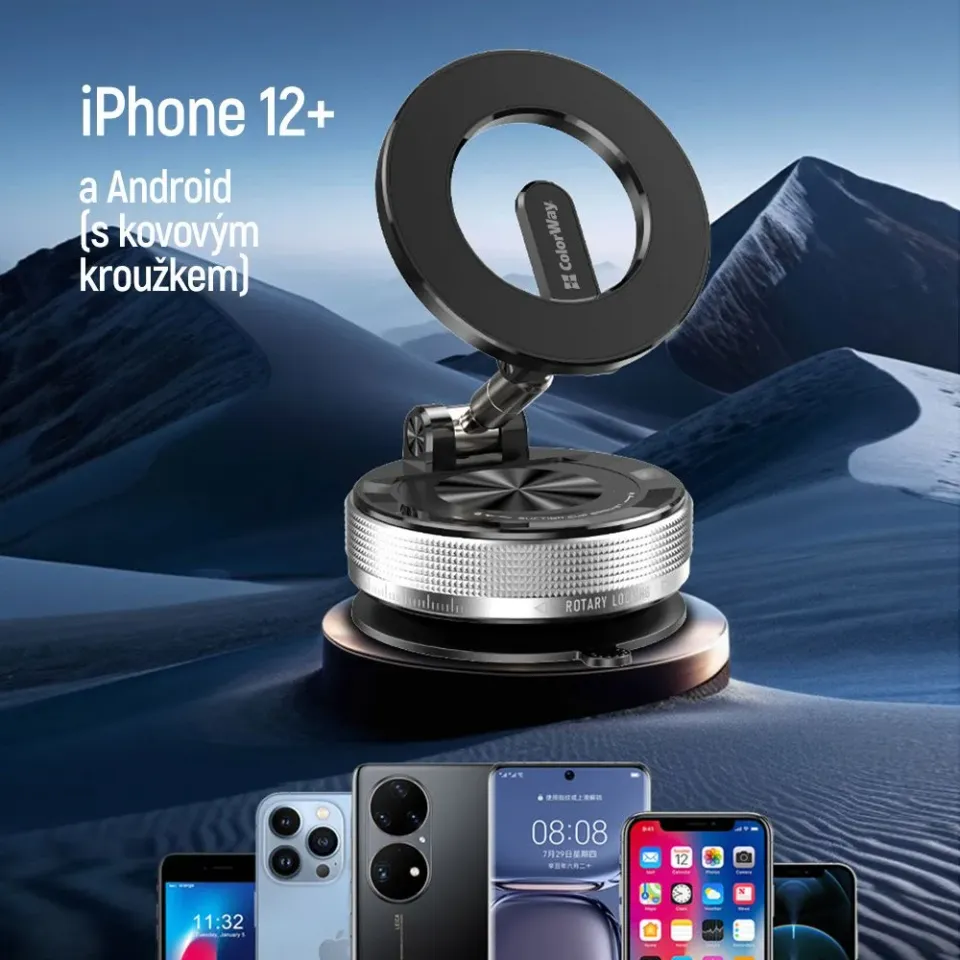 COLORWAY magnetický držák do auta s MagSafe 360° na mobilní telefon