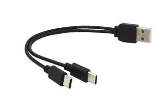 PremiumCord USB kabel A/Male to USB-C male (nabíjení) + USB-C male (nabíjení) 30