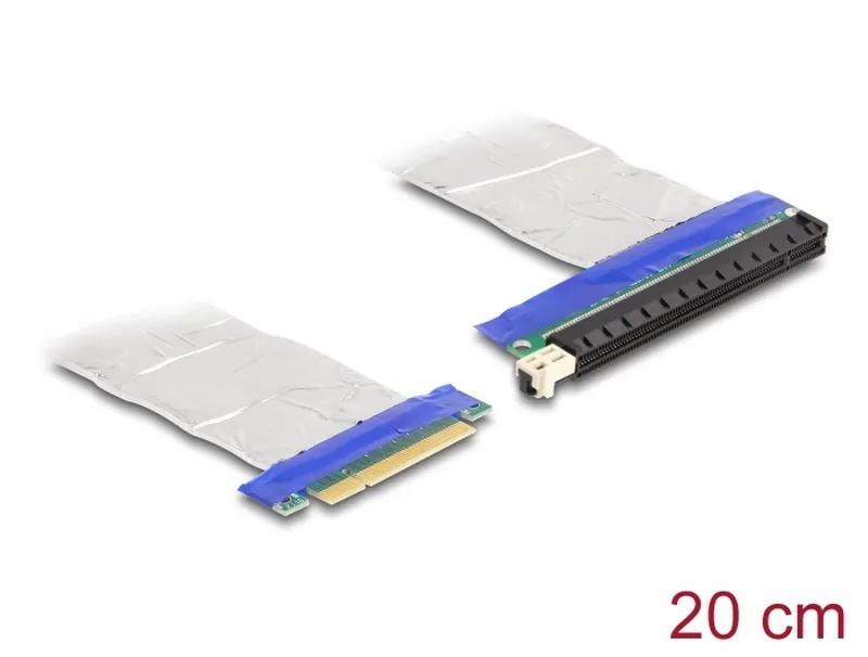 Delock Riser karta PCI Express, ze zástrčky x8 na slot x16, s kabelem, délka 20