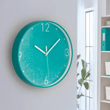 LEITZ Nástěnné hodiny WOW led. modrá